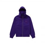 Supreme Small Box Facemask Zip Up Hooded Sweatshirt Purple