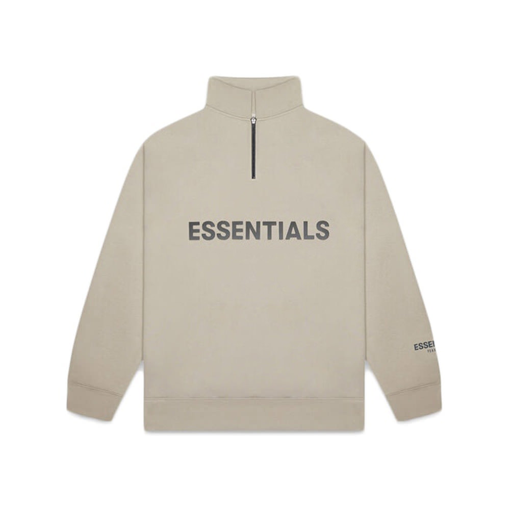Fear Of God Essentials Half Zip Pullover Sweater Olive/khakiFear Of God ...