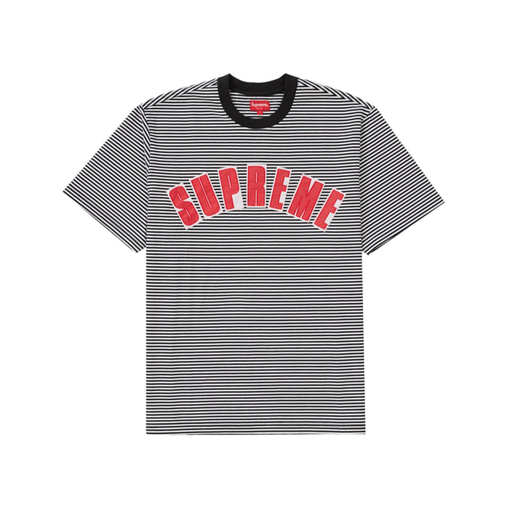 Supreme Arc Applique S/S S/S Top White Stripe