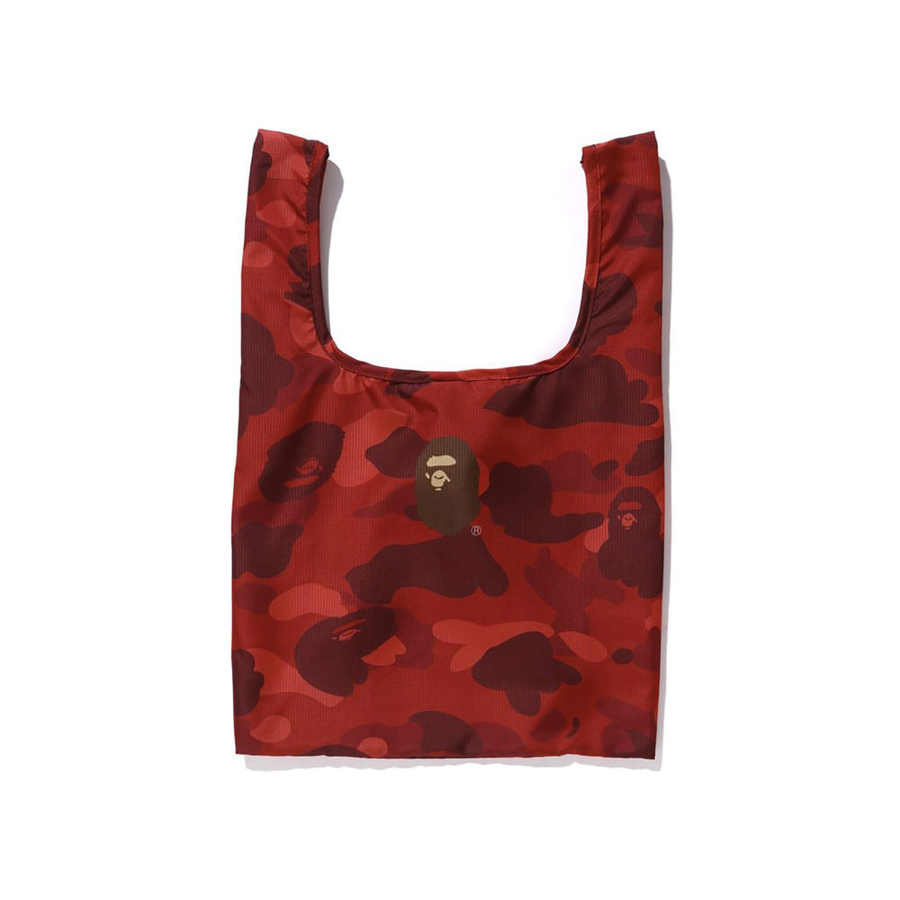Bape Color Camo Shopping Bag M RedBape Color Camo Shopping Bag M Red