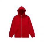 Supreme Small Box Facemask Zip Up Hooded Sweatshirt Red