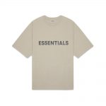 Fear Of God Essentials 3d Silicon Applique Boxy T-shirt Olive/khaki