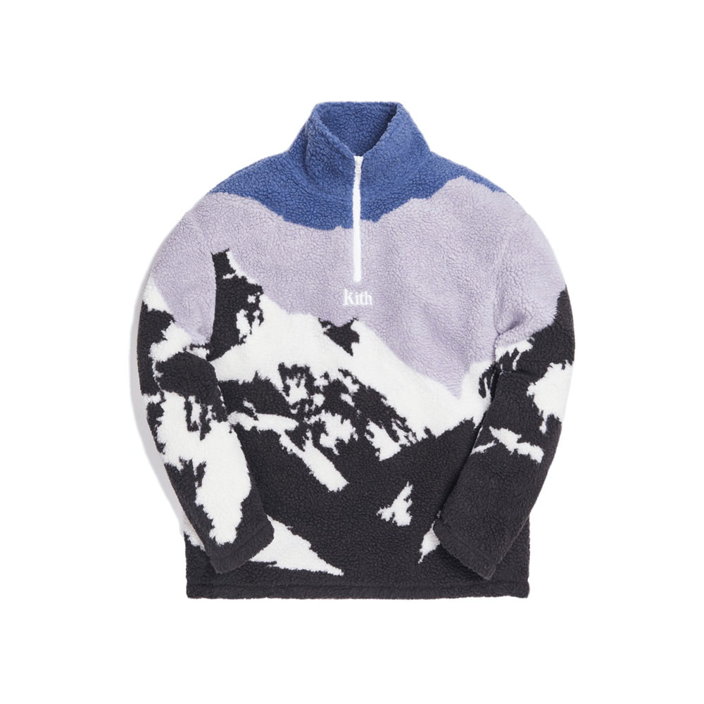 Kith Claremont Sherpa Quarter Zip Blue Multi Ofour