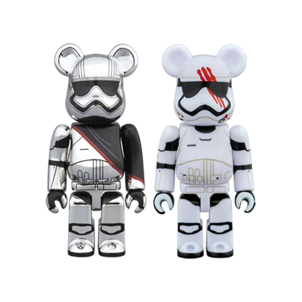 Bearbrick Captain Phasma & FN-2187 2 Pack 100% WhiteBearbrick