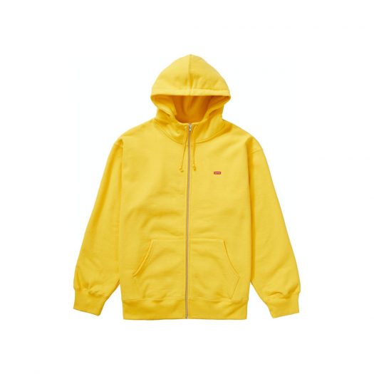 Supreme Small Box Facemask Zip Up Hooded Sweatshirt Yellow