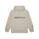 Fear Of God Essentials 3d Silicon Applique Pullover Hoodie Olive/khaki