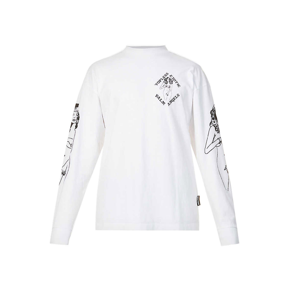 Palm Angels Sprayed Logo Paris Lightweight Hoodie T-Shirt