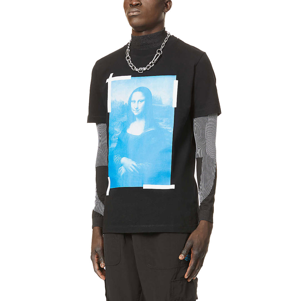 Off-white C/o Virgil Abloh Mona Lisa Graphic-print Cotton-jersey T