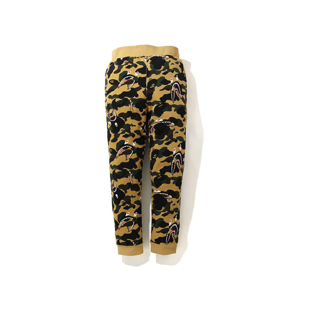 Bape Camo Shark Slim Sweatpants Fw20 YellowBape Camo Shark Slim