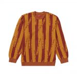 Supreme Textured Stripe Crewneck Yellow