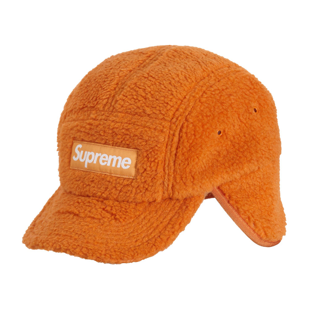 Supreme Deep Pile Earflap Camp Cap OrangeSupreme Deep Pile Earflap