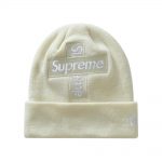 Supreme New Era Cross Box Logo Beanie Natural