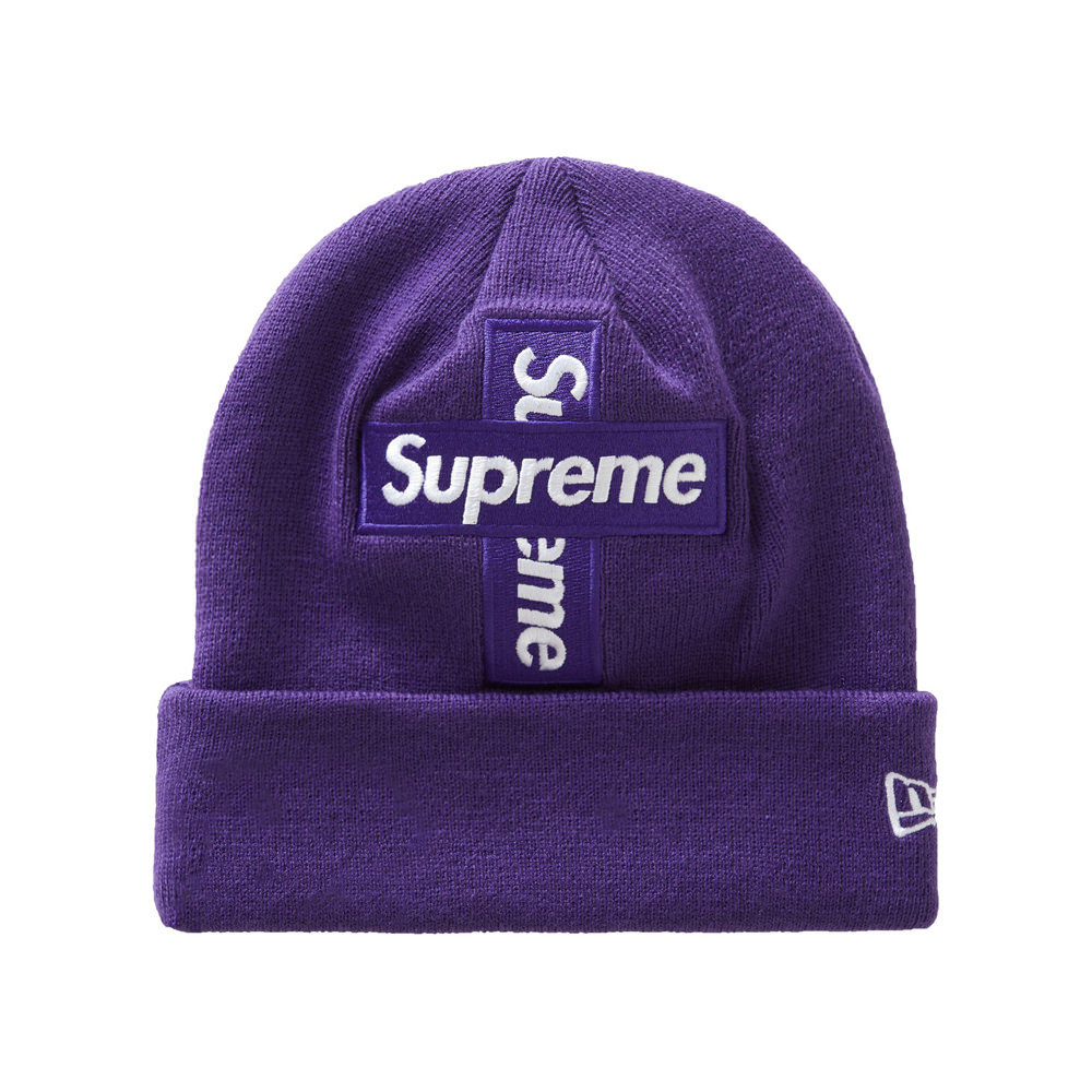 Supreme New Era Cross Box Logo Beanie PurpleSupreme New Era Cross 