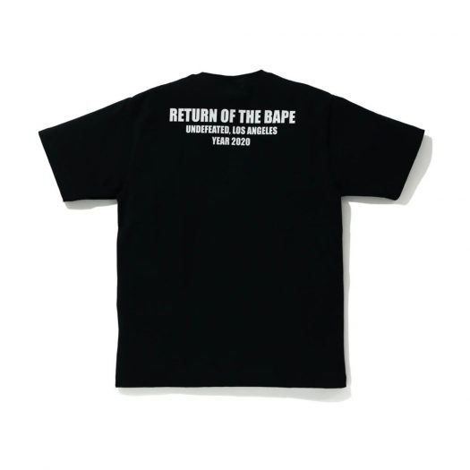 Bape X Undefeated College Tee Black