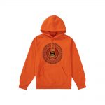 Supreme Chenille Applique Hooded Sweatshirt Orange
