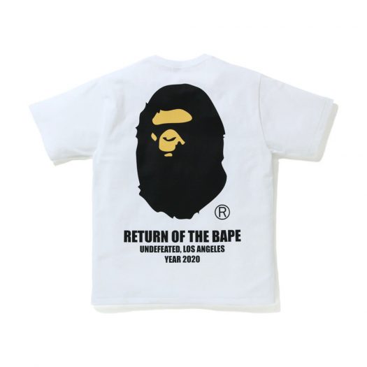 Bape X Undefeated Ape Head Tee White