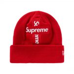 Supreme New Era Cross Box Logo Beanie Red