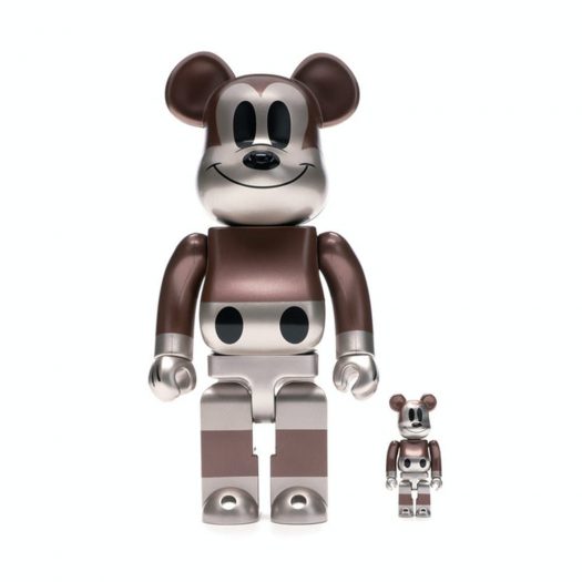 Bearbrick x Undefeated x Disney Mickey Mouse 90th Anniversary 100% & 400% Set Copper/Black