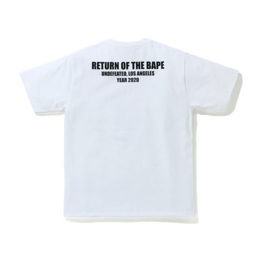 Bape X Undefeated College Tee White