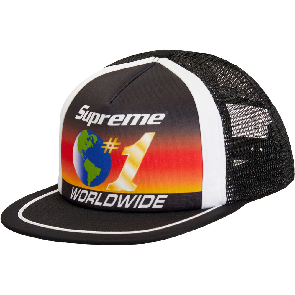 Supreme Worldwide Mesh Back 5-Panel BlackSupreme Worldwide Mesh