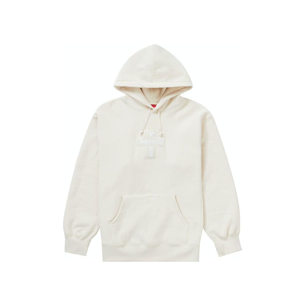 Supreme Cross Box Logo Hooded Sweatshirt NaturalSupreme Cross Box