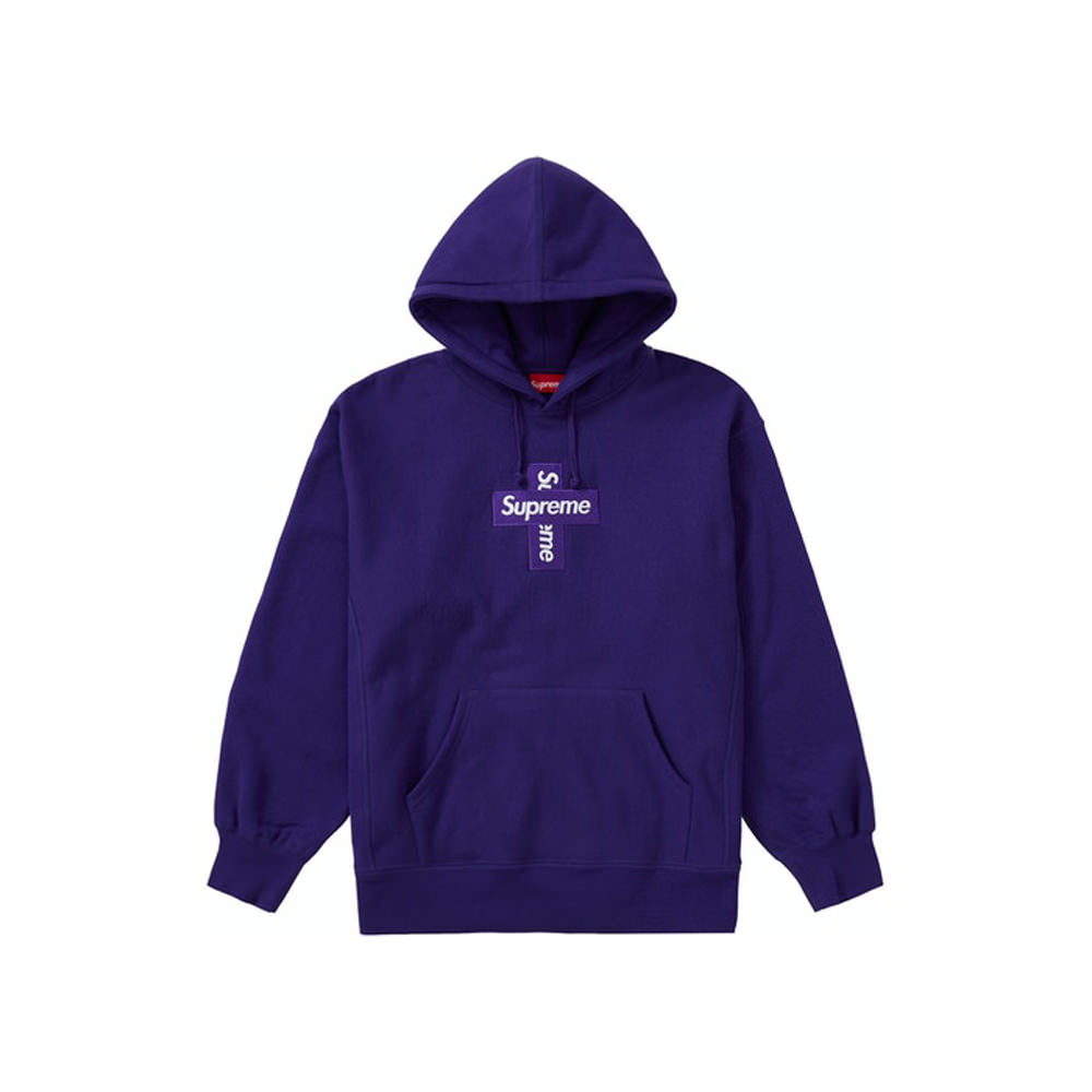 Supreme Cross Box Logo Hooded Sweatshirt PurpleSupreme Cross Box