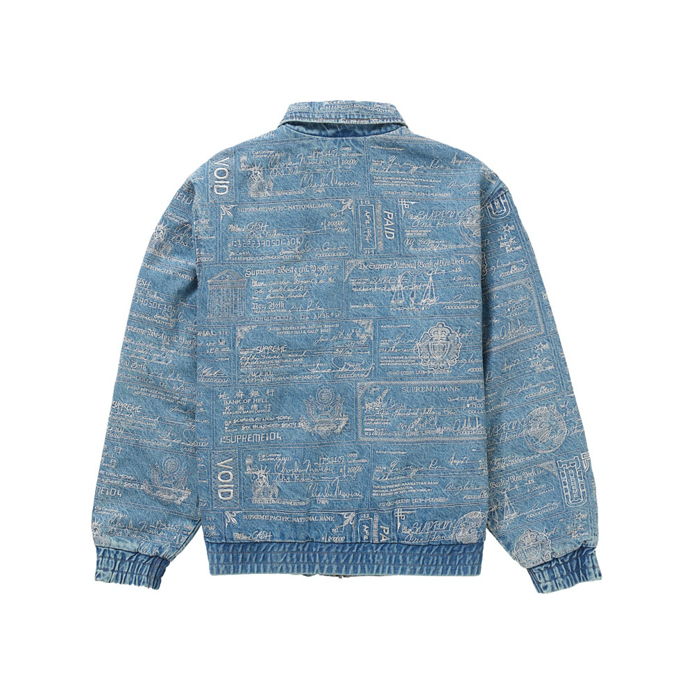 Supreme Checks Embroidered Denim Jacket BlueSupreme Checks