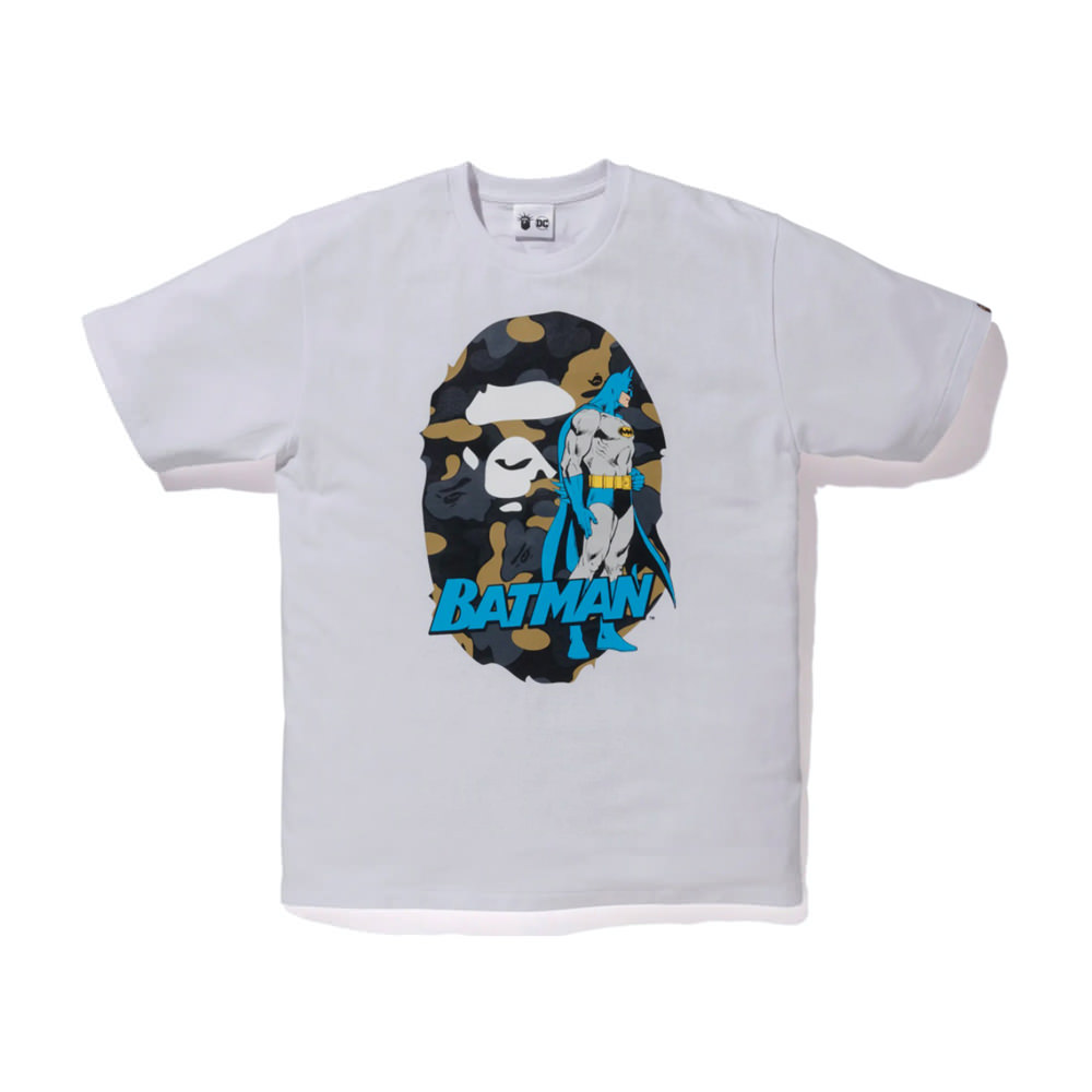 Bape X Dc Ape Head Batman Tee WhiteBape X Dc Ape Head Batman Tee