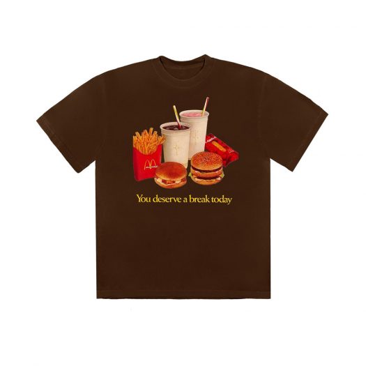 Travis Scott x McDonald's Deserve A Break T-Shirt Brown