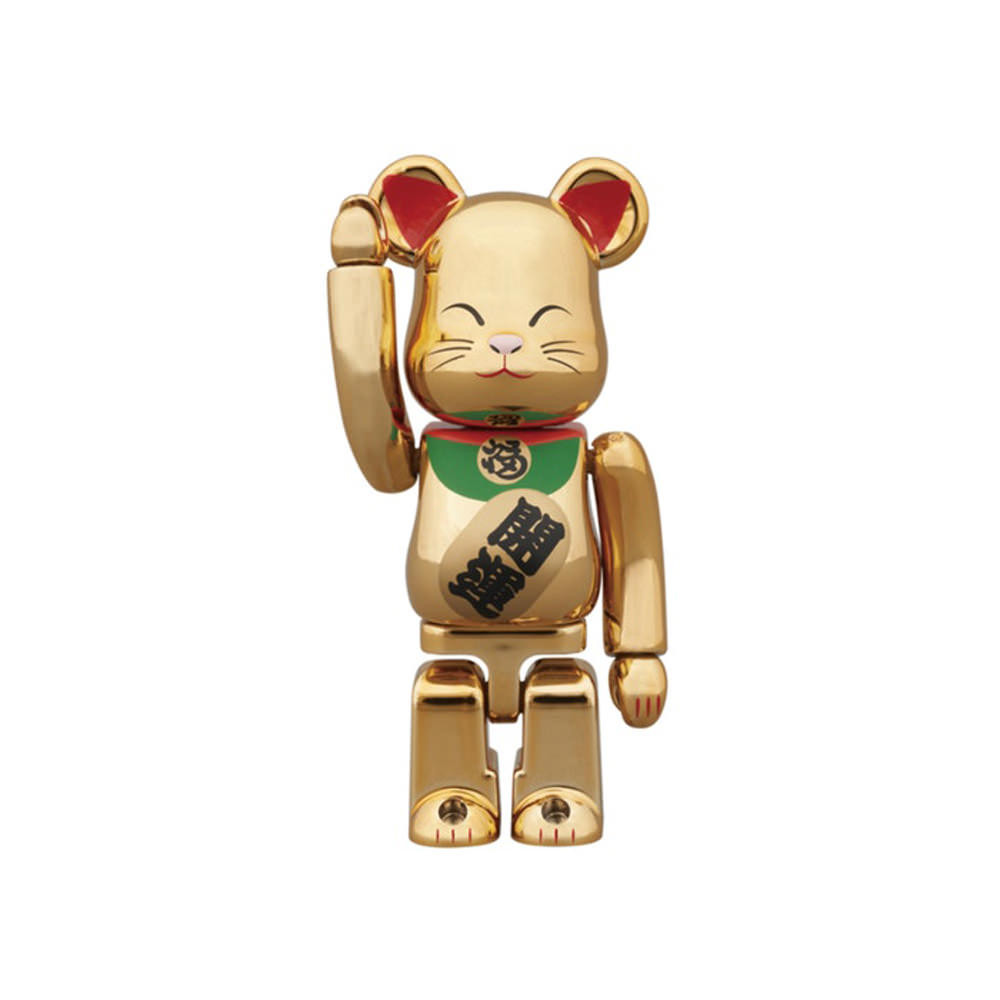 Bearbrick Medicom Maneki Neko 100% Gold Plated 2Bearbrick Medicom