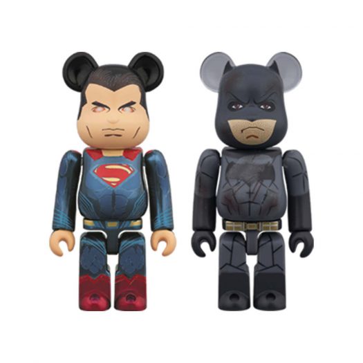 Bearbrick Superman (Heat Vision Ver.) & Batman (Damage Ver.) 100% Multi