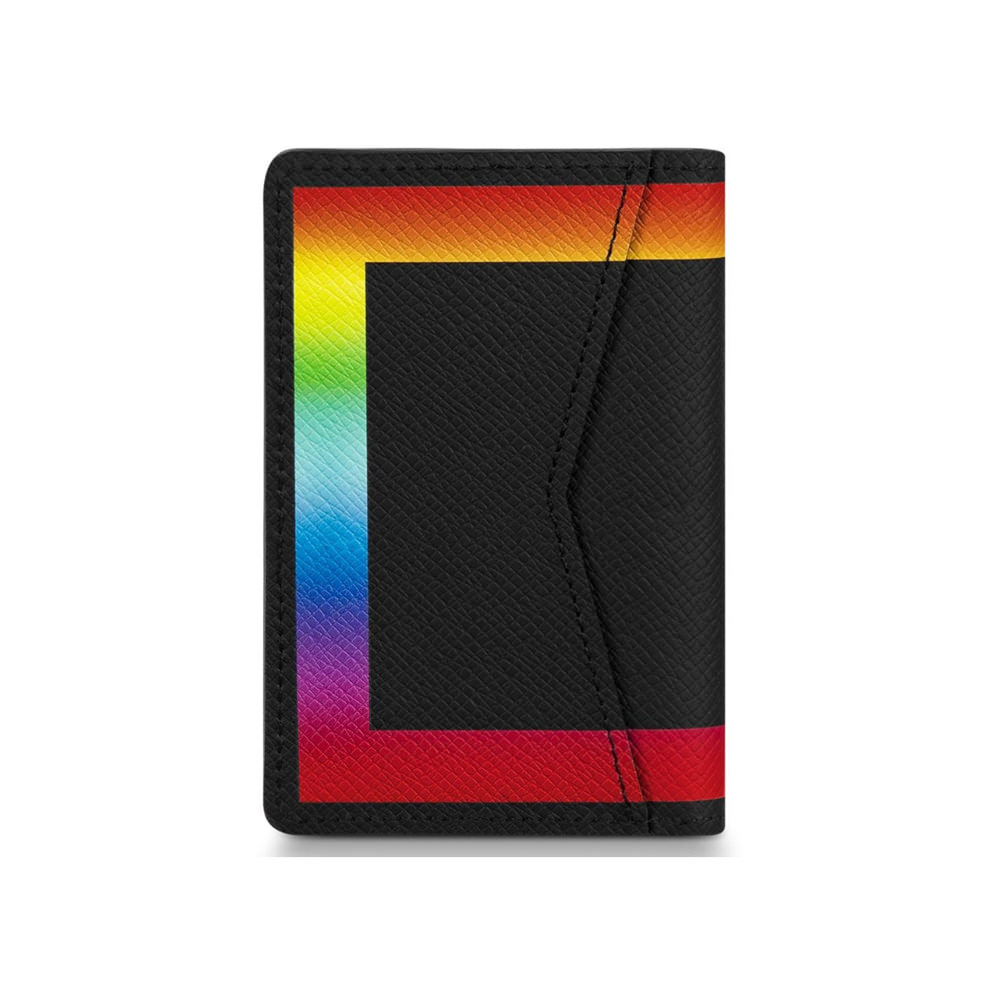 Louis Vuitton Black & Rainbow Taiga Pocket Organizer