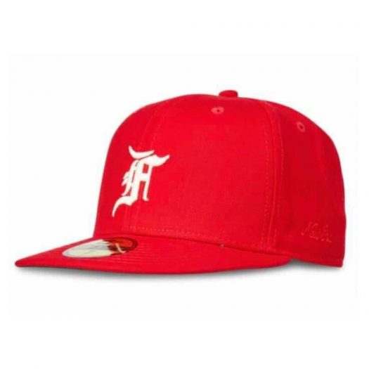 Fear Of God Essentials New Era Fitted Cap (Fw20) Red/white