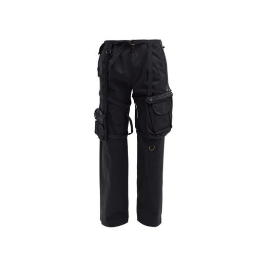 Raf Simons Archive Redux SS03 Cargo-Pocket Cotton Canvas Trousers Black
