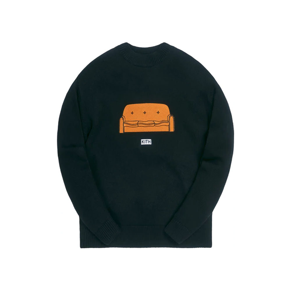 Kith x The Simpsons Couch Intarsia Sweater Black - OFour