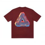 Palace Tri-Ferg Colour Blur T-Shirt Burgundy