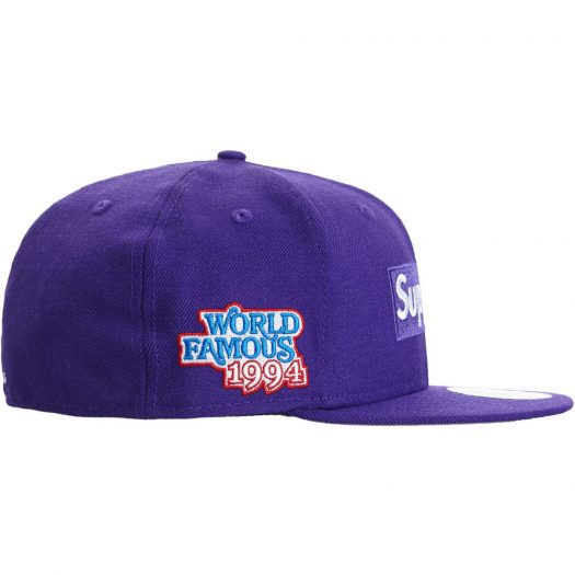 Supreme World Famous Box Logo New Era Purple