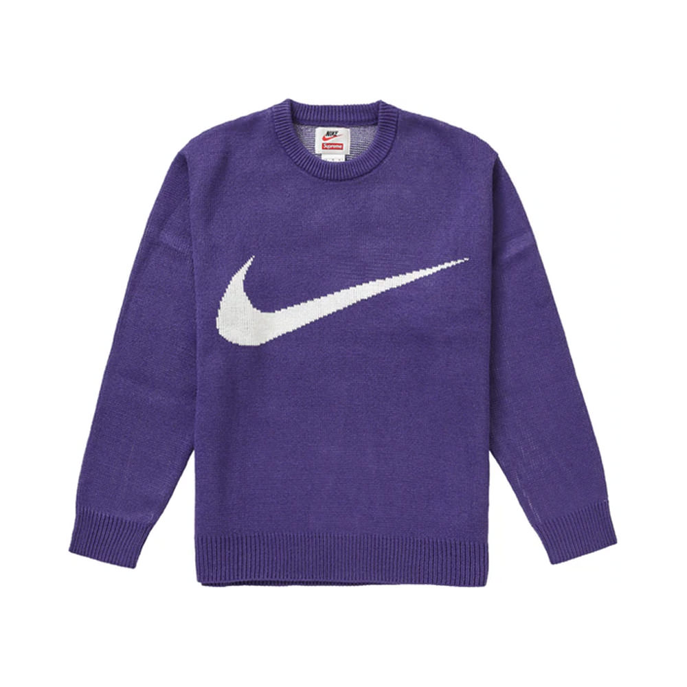 supreme nike sweater purple M