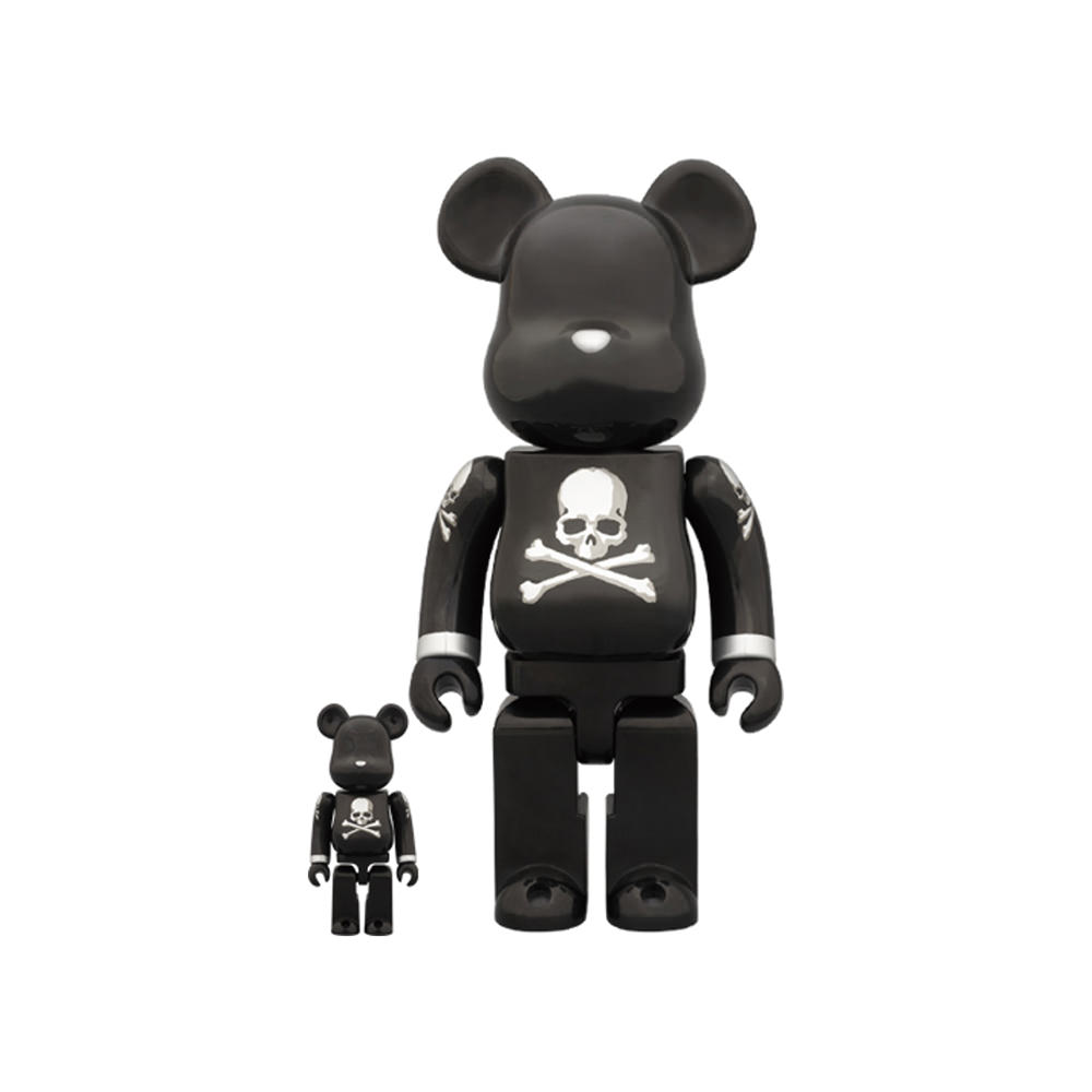 Bearbrick x mastermind Black and Silver 100% & 400% Set Black