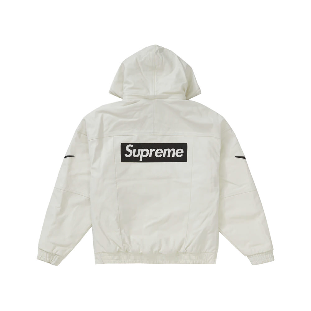 Supreme - Supreme®/Nike® This Fall, Supreme has worked with Nike on a  collection consisting of a Leather Anorak, Leather Baseball Jersey, Leather  Warm Up Pant, Hooded Sweatshirt, Leather Duffle Bag, 14K Gold