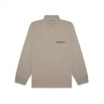 Fear Of God Essentials Long Sleeve Boxy Polo Taupe