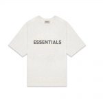 Fear Of God Essentials Boxy T-shirt Applique Logo Light Heather Oatmeal