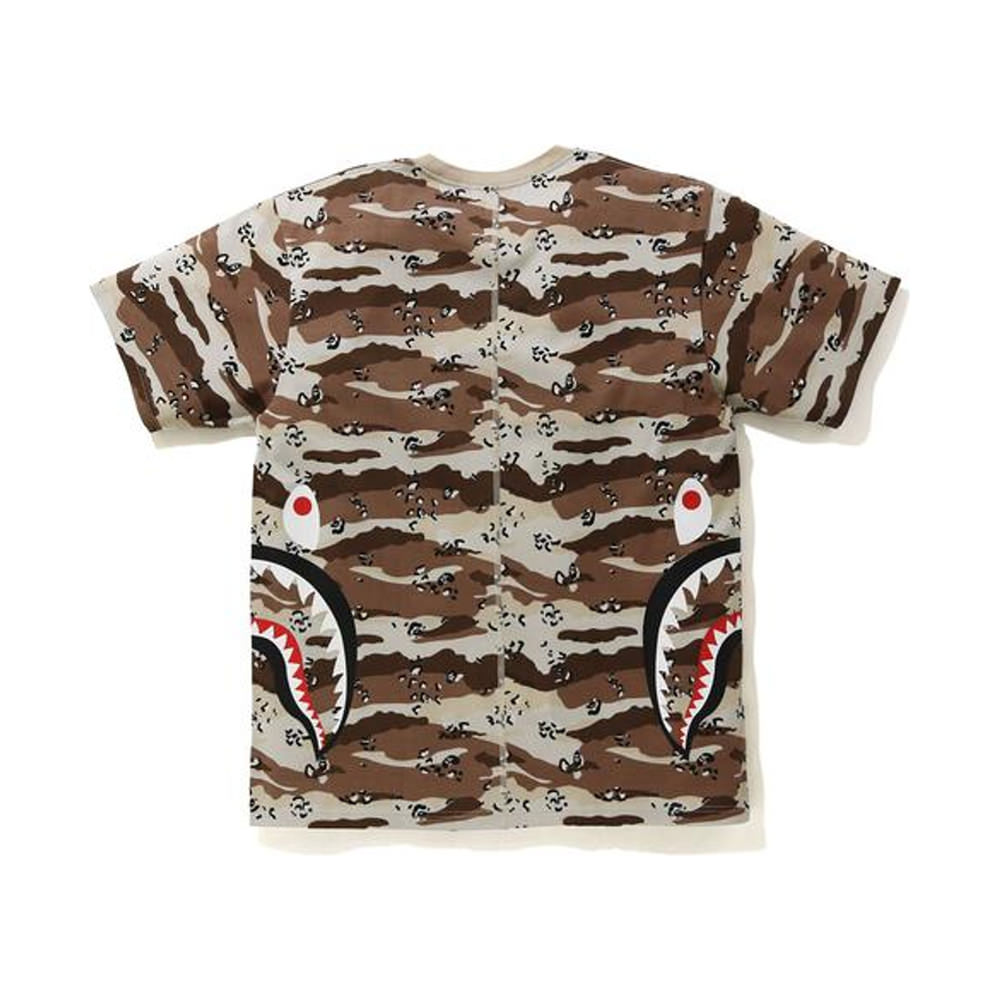 Bape Desert Camo Side Shark Tee BeigeBape Desert Camo Side Shark Tee Beige OFour