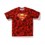 Bape X Dc Superman Color Camo Tee Red