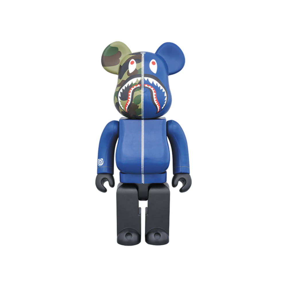 Bearbrick x Bape Camo Shark 1000% BlueBearbrick x Bape Camo Shark