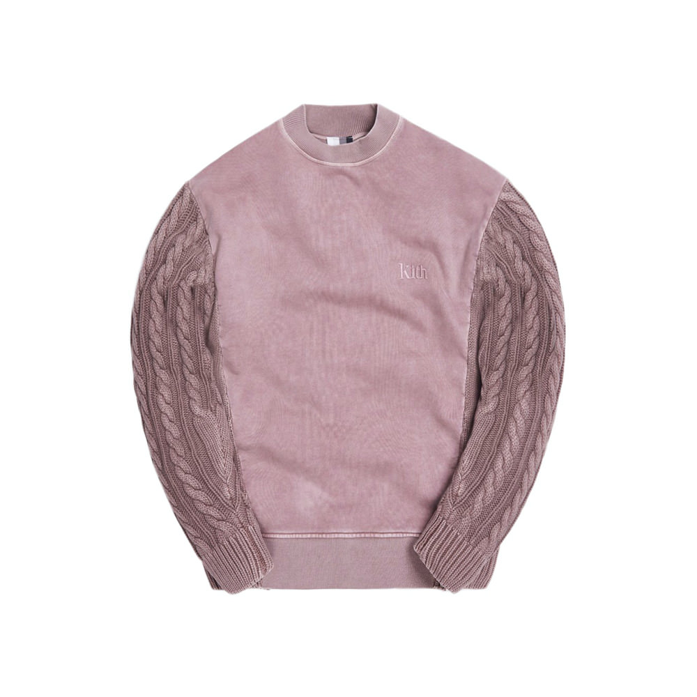 Kith Combo Knit Mockneck Dusty Mauve