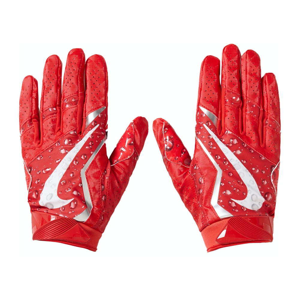 red nike football gloves