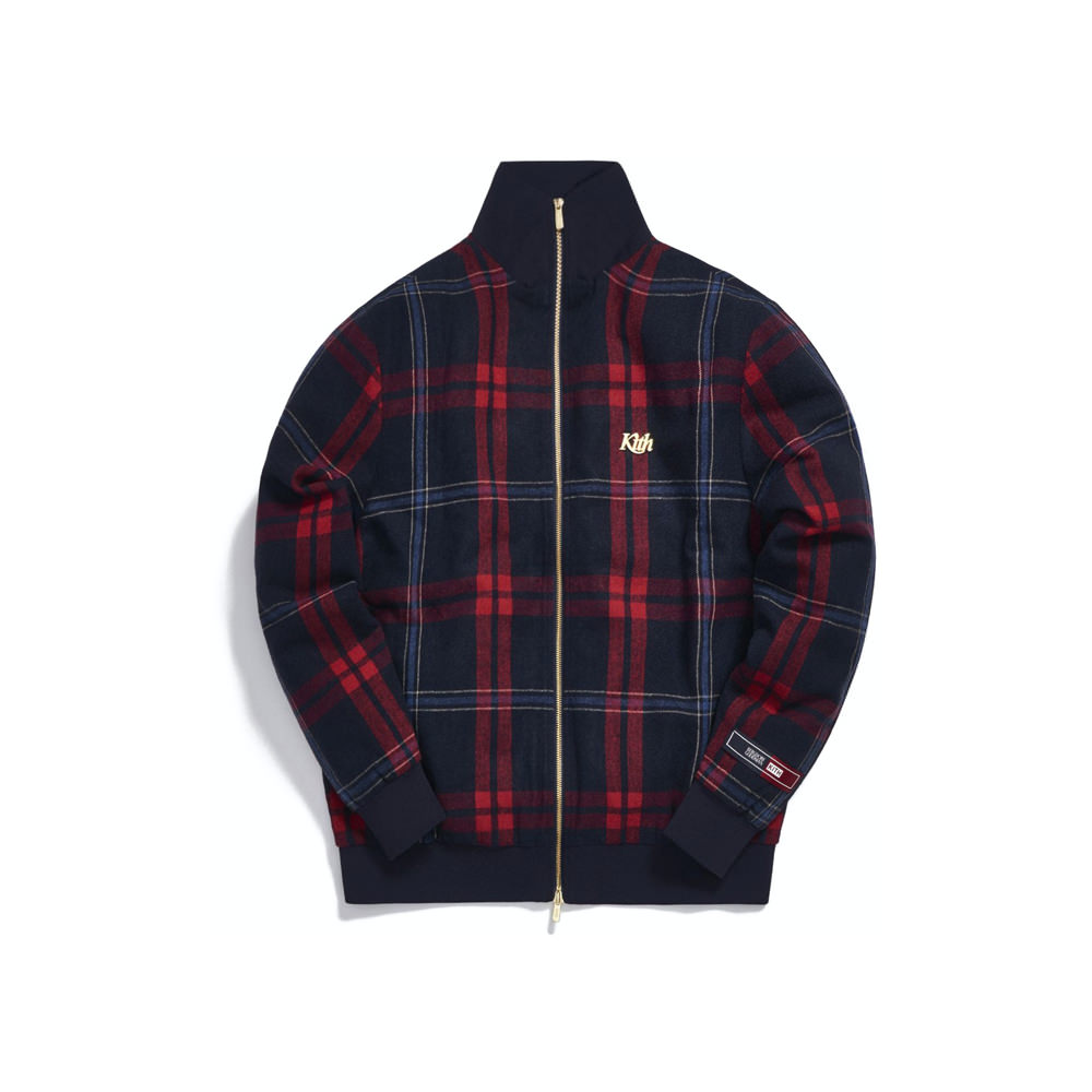 Kith for Bergdorf Goodman Lewis Track Jacket Navy/Blue PlaidKith