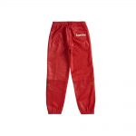 Supreme Nike Leather Warm Up Pant Red