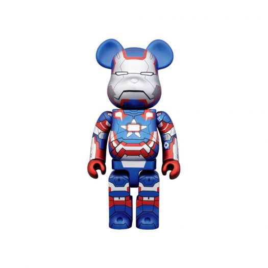 Bearbrick x Iron Man Iron Patriot 400% Blue